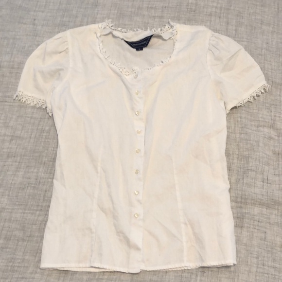 Vintage Square Neck Bubble Sleeve Sweater Blouse main image 1